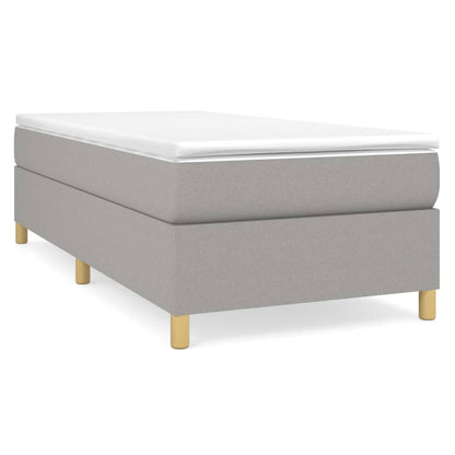 Struttura Letto a Rete a Molle Grigio Chiaro 90x200 cm Tessuto
