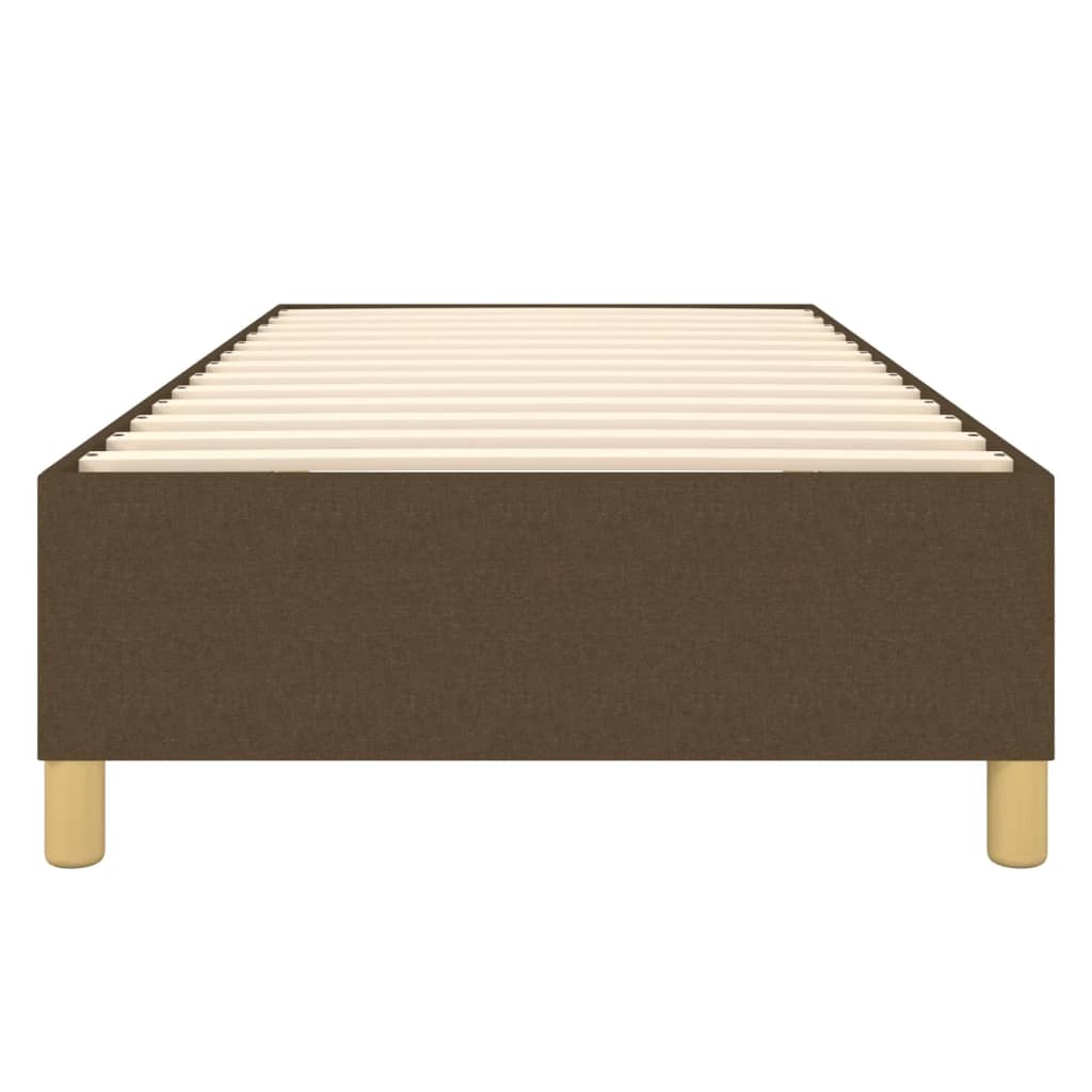 Struttura Letto a Rete a Molle Marrone Scuro 90x200 cm Tessuto