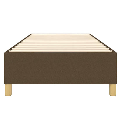 Struttura Letto a Rete a Molle Marrone Scuro 90x200 cm Tessuto