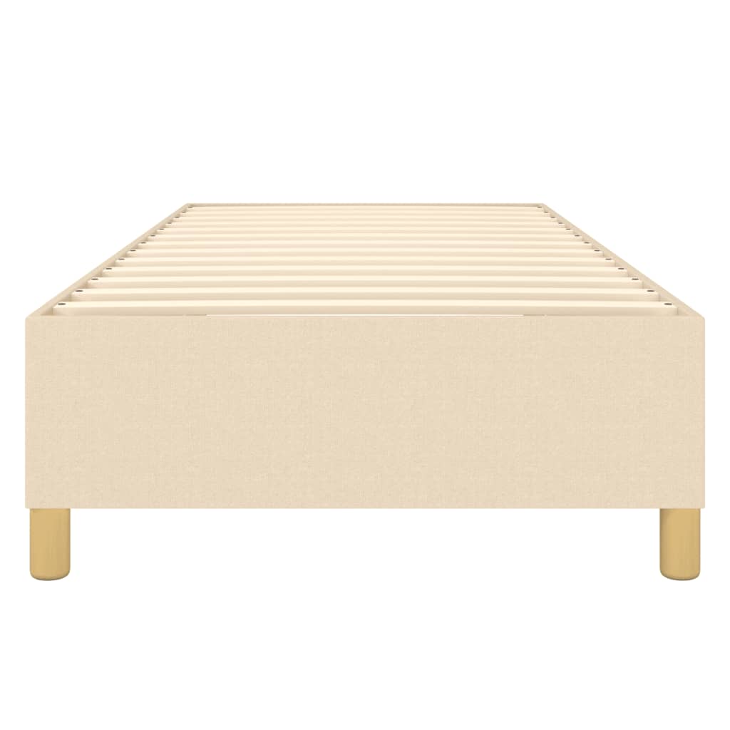 Struttura Letto a Rete a Molle Crema 90x200 cm in Tessuto