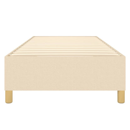 Struttura Letto a Rete a Molle Crema 90x200 cm in Tessuto