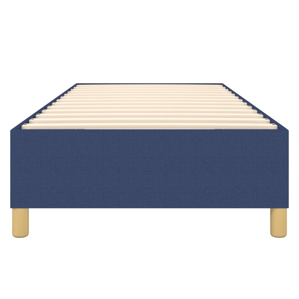Struttura Letto a Rete a Molle Blu 90x200 cm in Tessuto