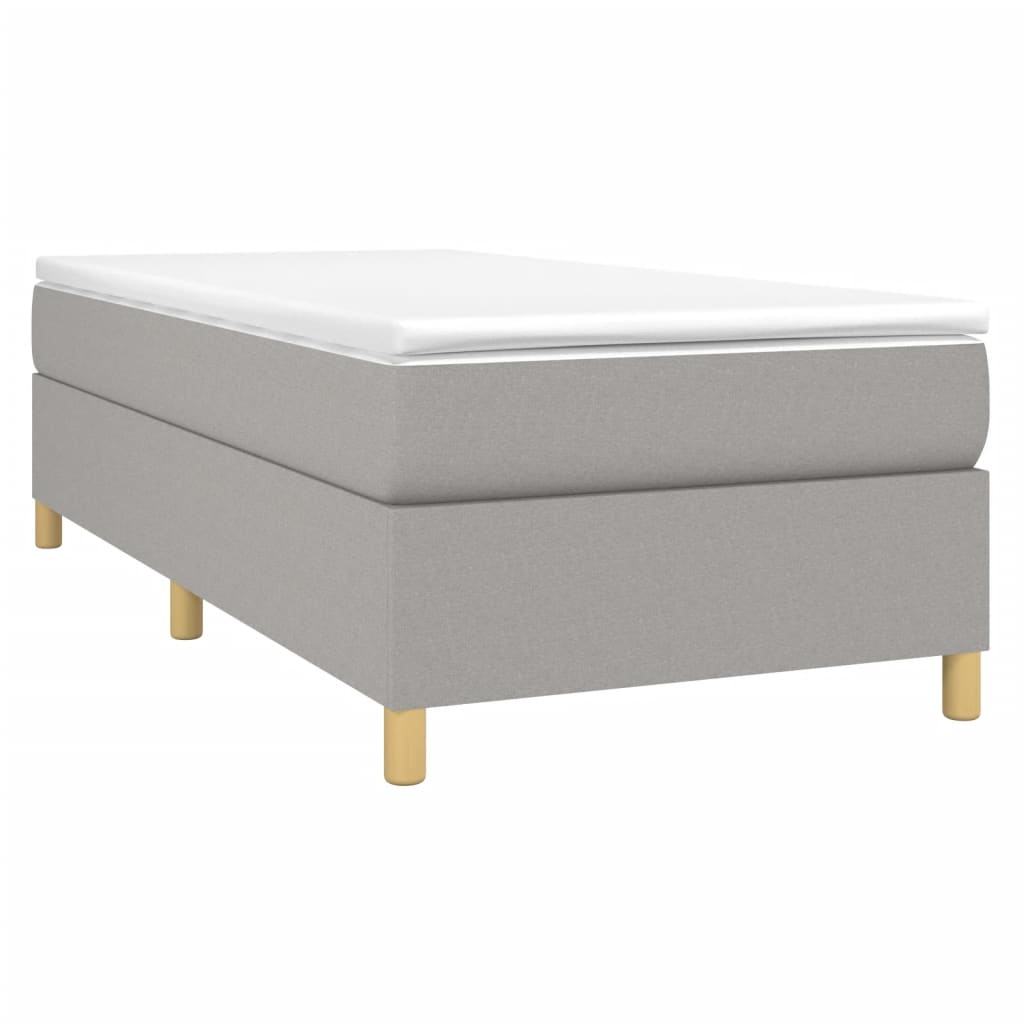 Struttura Letto a Rete a Molle Grigio Chiaro 100x200 cm Tessuto