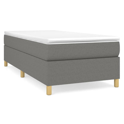 Struttura Letto a Rete a Molle Grigio Scuro 100x200 cm Tessuto