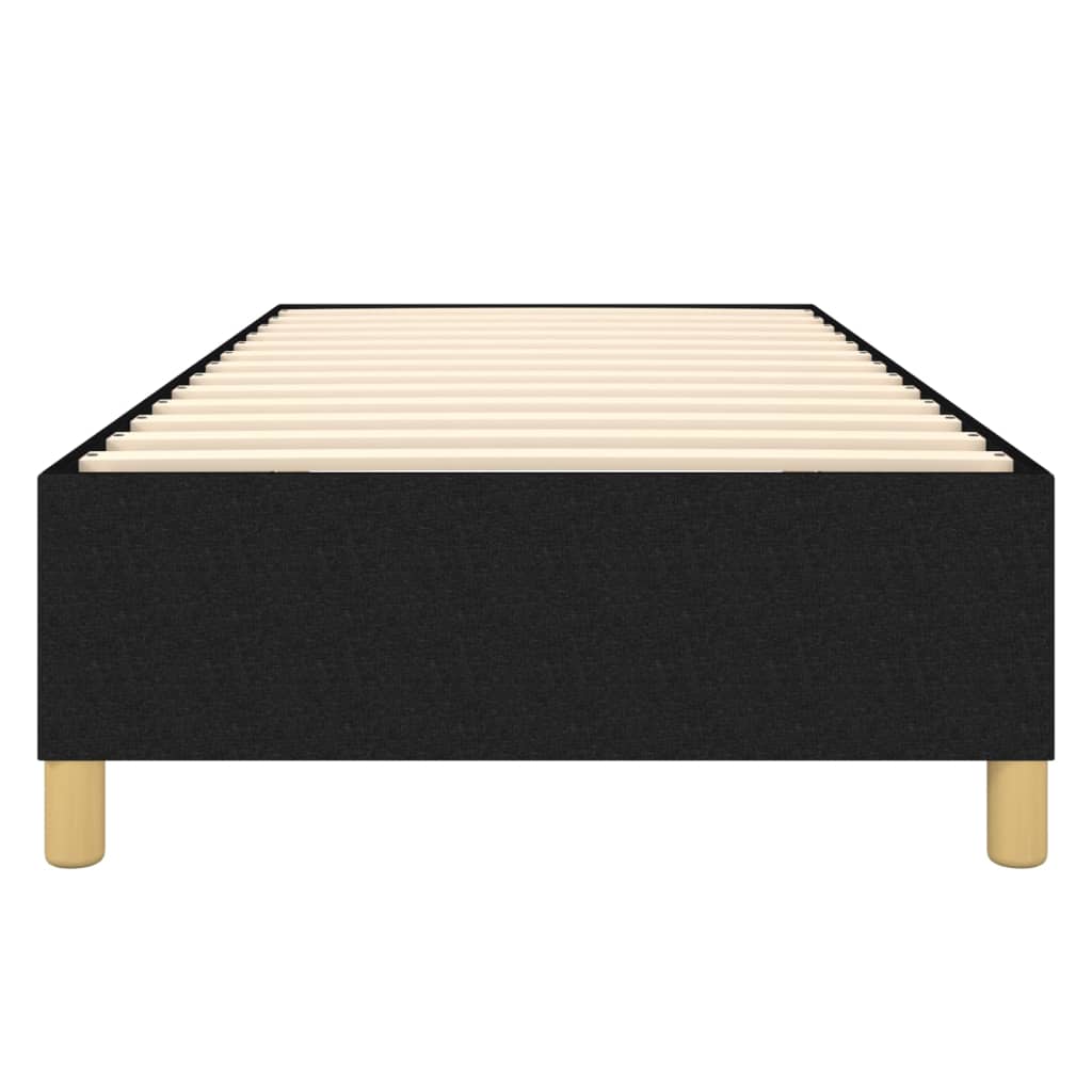 Struttura Letto a Rete a Molle Nero 100x200 cm in Tessuto