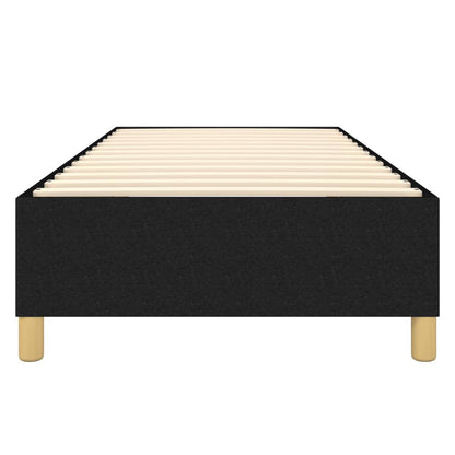 Struttura Letto a Rete a Molle Nero 100x200 cm in Tessuto