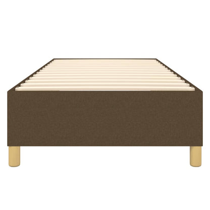 Struttura Letto a Rete a Molle Marrone Scuro 100x200 cm Tessuto