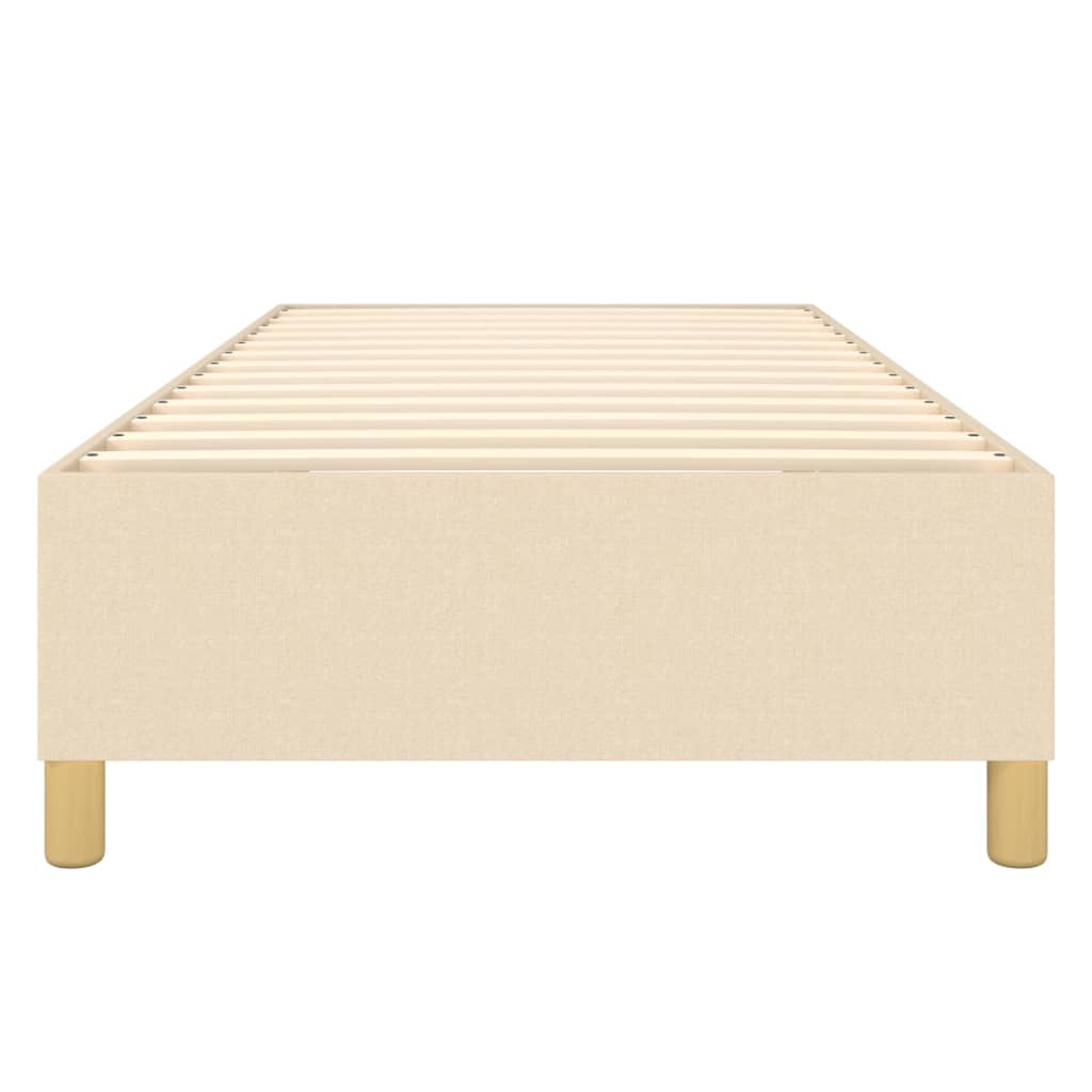 Struttura Letto a Rete a Molle Crema 100x200 cm in Tessuto