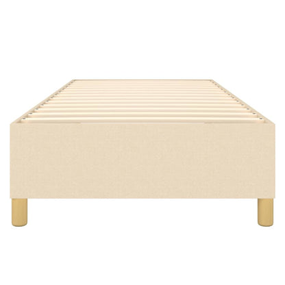 Struttura Letto a Rete a Molle Crema 100x200 cm in Tessuto
