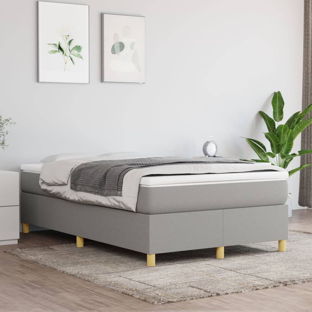 Struttura Letto a Rete a Molle Grigio Chiaro 120x200 cm Tessuto