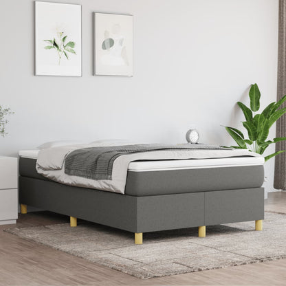 Struttura Letto a Rete a Molle Grigio Scuro 120x200 cm Tessuto