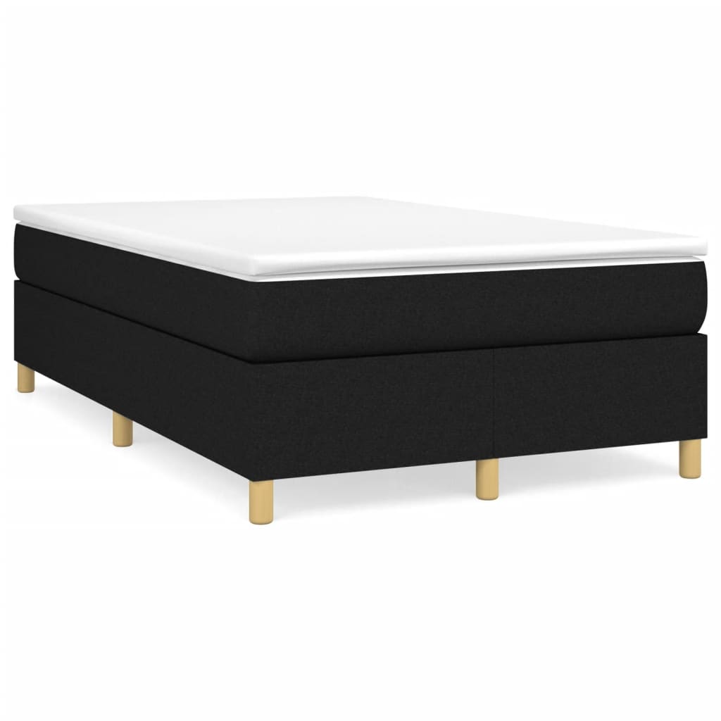Struttura Letto a Rete a Molle Nero 120x200 cm Tessuto