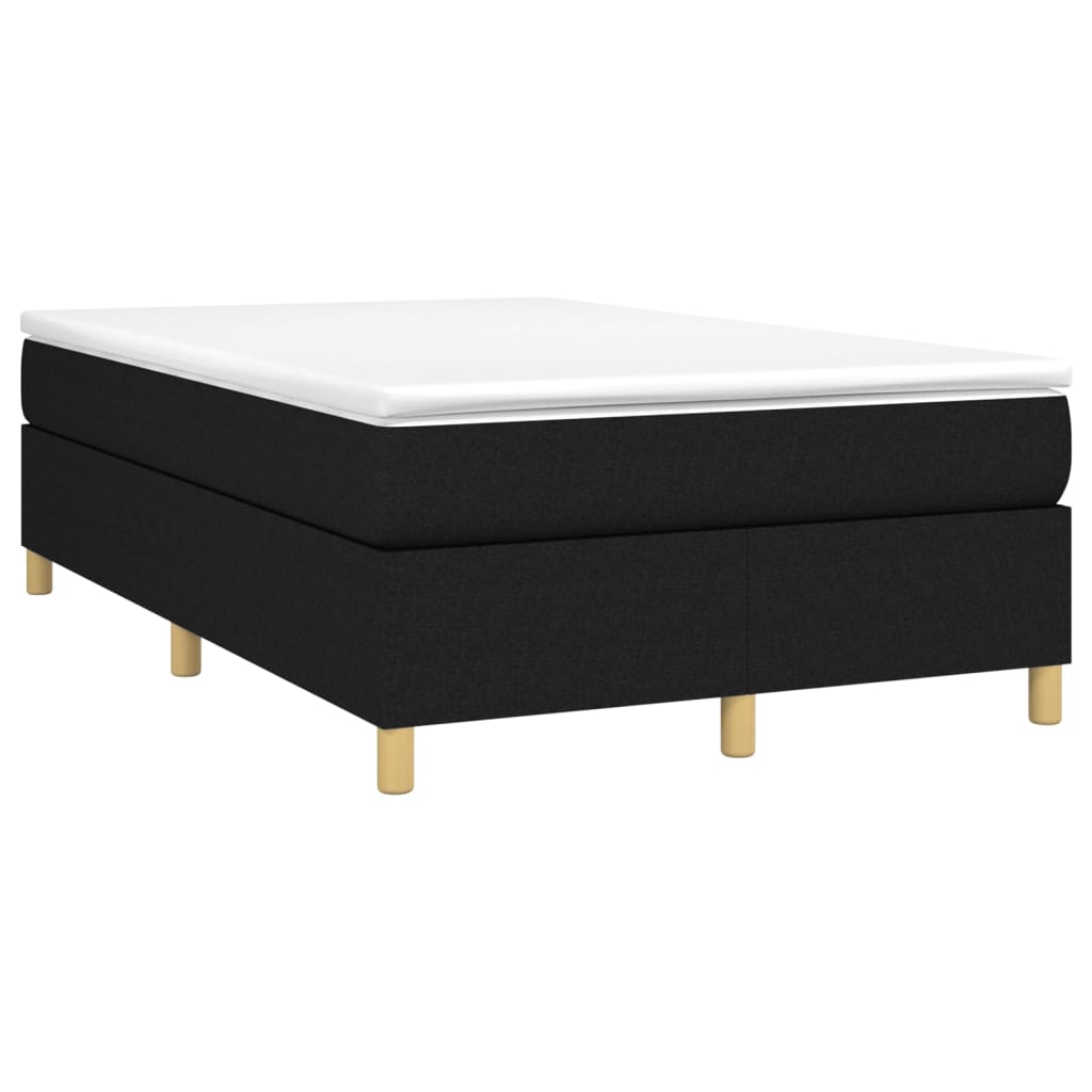 Struttura Letto a Rete a Molle Nero 120x200 cm Tessuto