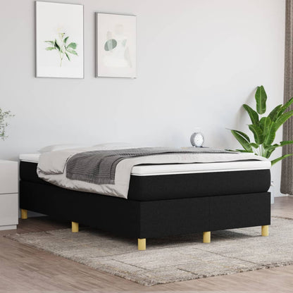 Struttura Letto a Rete a Molle Nero 120x200 cm Tessuto