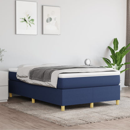 Struttura Letto a Rete a Molle Blu 120x200 cm in Tessuto
