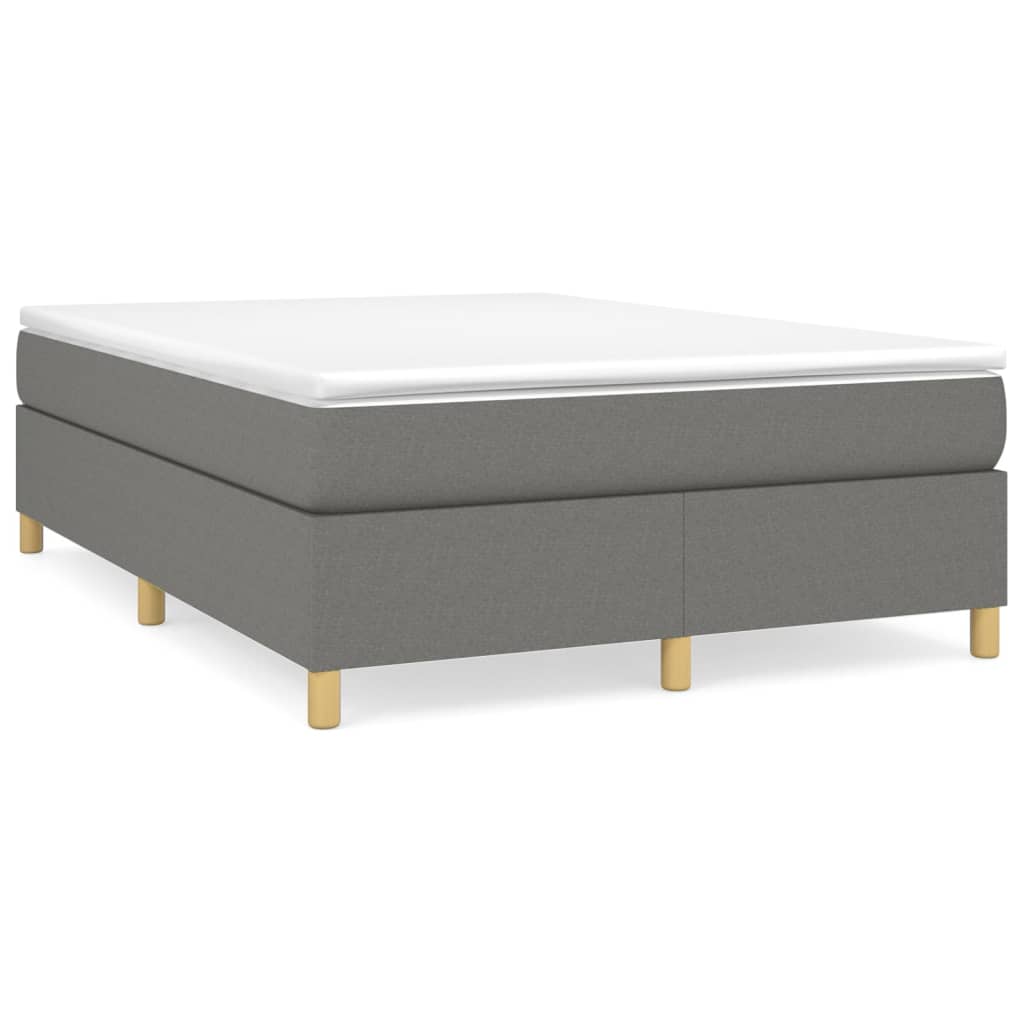 Struttura Letto a Rete a Molle Grigio Scuro 140x190 cm Tessuto
