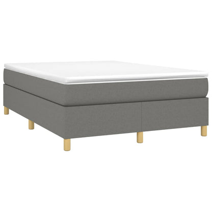 Struttura Letto a Rete a Molle Grigio Scuro 140x190 cm Tessuto