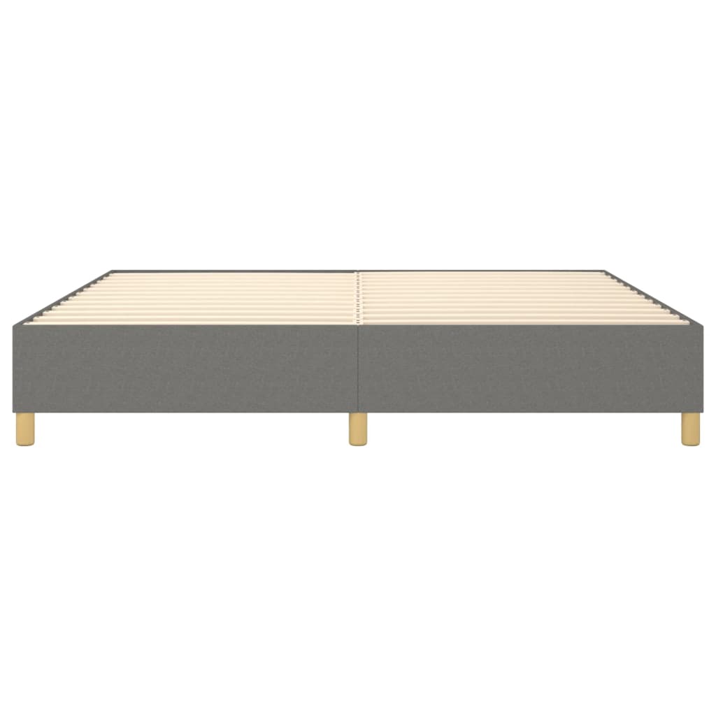Struttura Letto a Rete a Molle Grigio Scuro 140x190 cm Tessuto