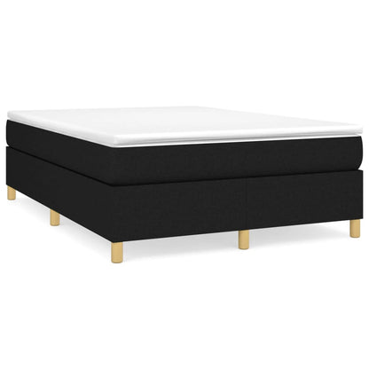 Struttura Letto a Rete a Molle Nero 140x190 cm in Tessuto