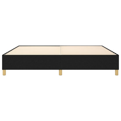Struttura Letto a Rete a Molle Nero 140x190 cm in Tessuto