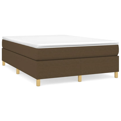 Struttura Letto a Rete a Molle Marrone Scuro 140x190 cm Tessuto
