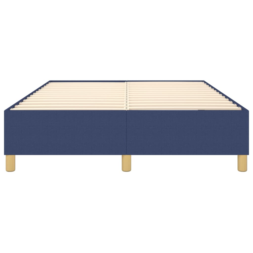Struttura Letto a Rete a Molle Blu 140x190 cm in Tessuto