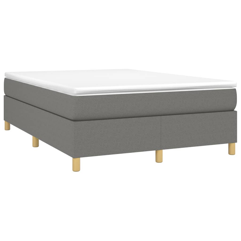 Struttura Letto a Rete a Molle Grigio Scuro 140x200 cm Tessuto