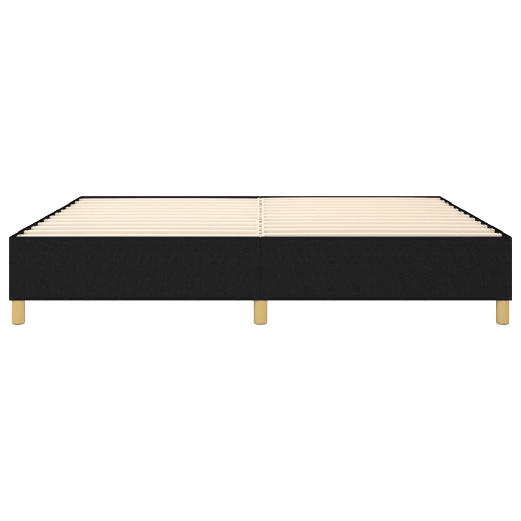 Struttura Letto a Rete a Molle Nero 140x200 cm in Tessuto