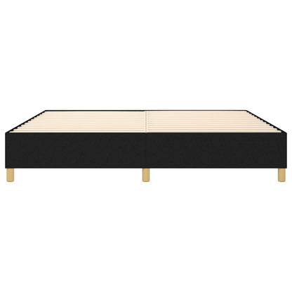 Struttura Letto a Rete a Molle Nero 140x200 cm in Tessuto