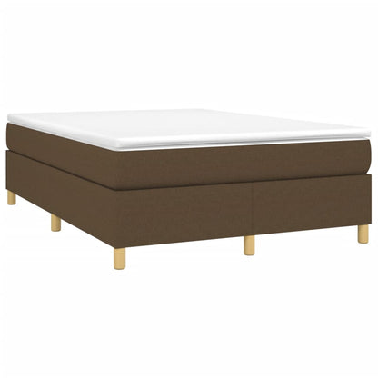 Struttura Letto a Rete a Molle Marrone Scuro 140x200 cm Tessuto
