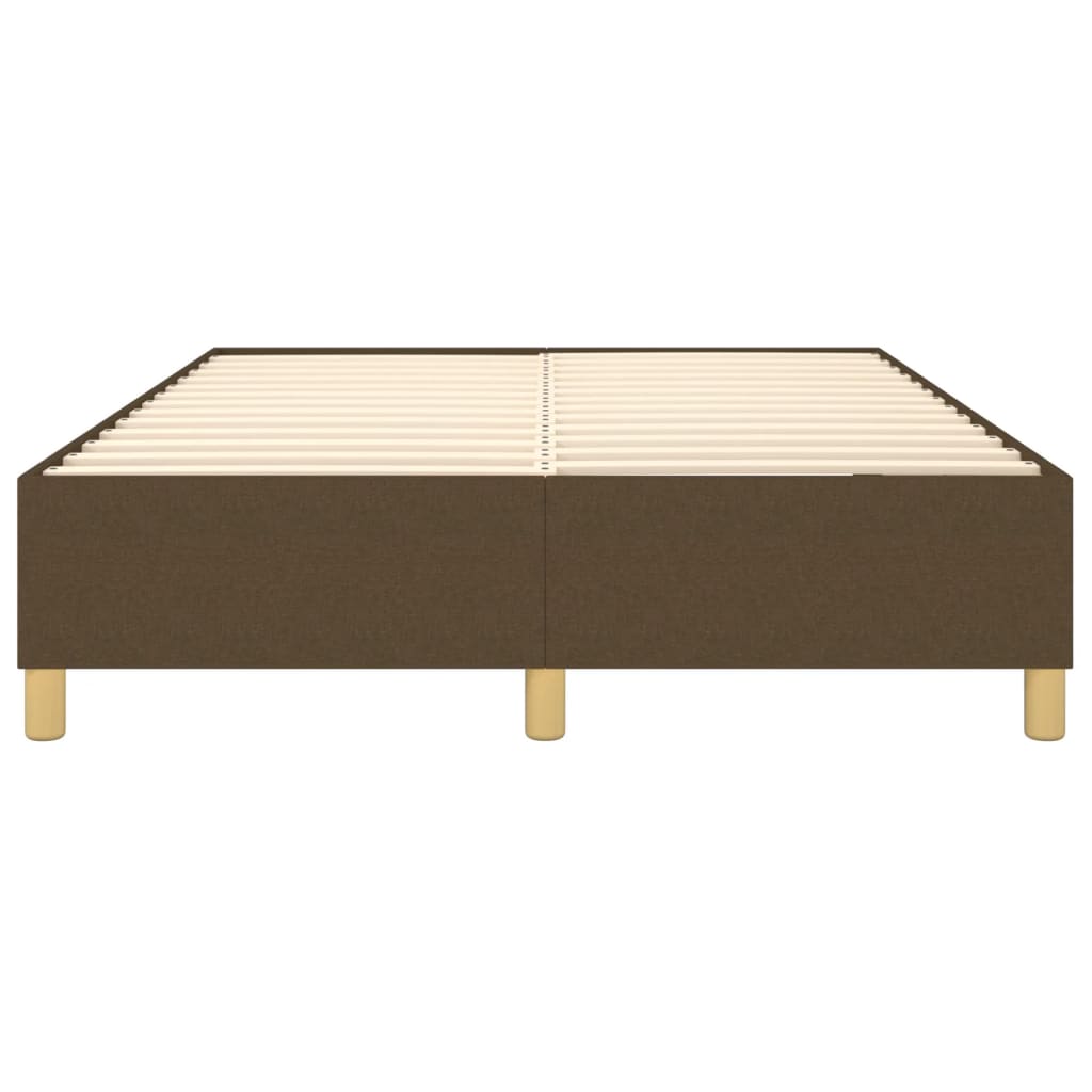 Struttura Letto a Rete a Molle Marrone Scuro 140x200 cm Tessuto