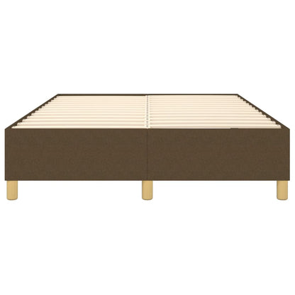 Struttura Letto a Rete a Molle Marrone Scuro 140x200 cm Tessuto