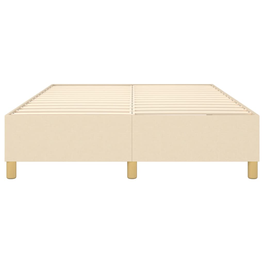 Struttura Letto a Rete a Molle Crema 140x200 cm in Tessuto