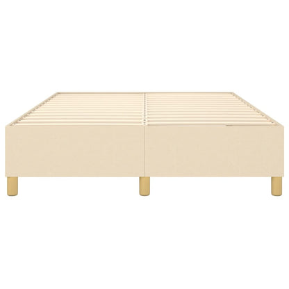 Struttura Letto a Rete a Molle Crema 140x200 cm in Tessuto
