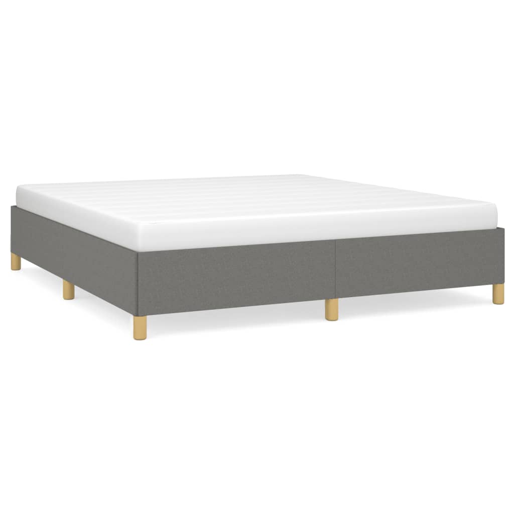 Struttura Letto a Rete a Molle Grigio Scuro 160x200 cm Tessuto