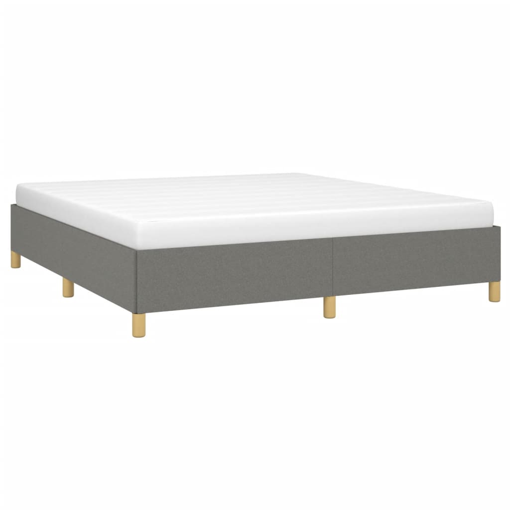 Struttura Letto a Rete a Molle Grigio Scuro 160x200 cm Tessuto