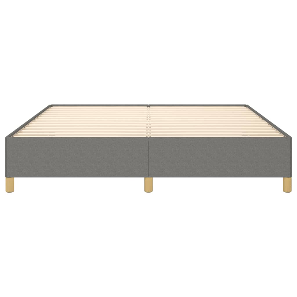 Struttura Letto a Rete a Molle Grigio Scuro 160x200 cm Tessuto