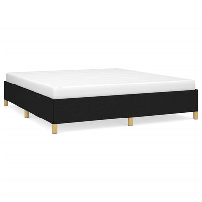 Struttura Letto a Rete a Molle Nero 160x200 cm in Tessuto