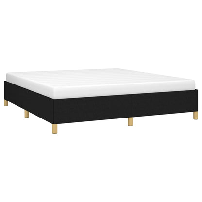 Struttura Letto a Rete a Molle Nero 160x200 cm in Tessuto
