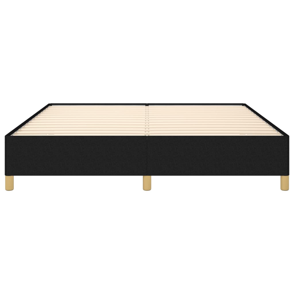 Struttura Letto a Rete a Molle Nero 160x200 cm in Tessuto