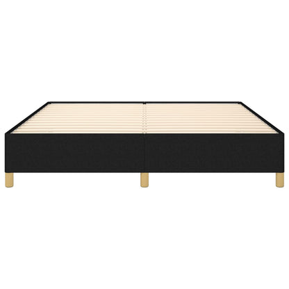 Struttura Letto a Rete a Molle Nero 160x200 cm in Tessuto