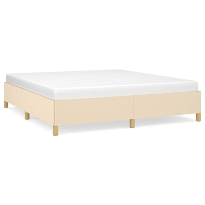 Struttura Letto a Rete a Molle Crema 160x200 cm in Tessuto