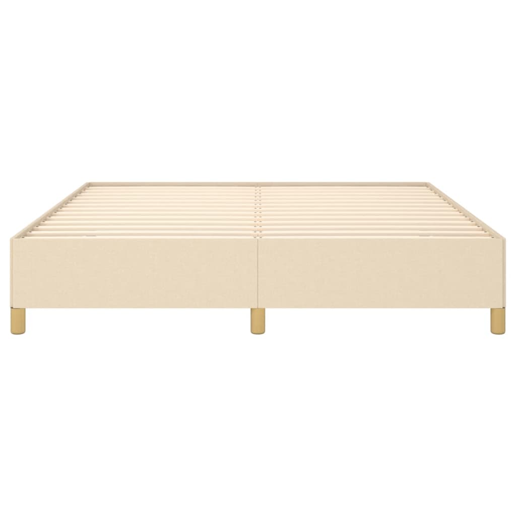 Struttura Letto a Rete a Molle Crema 160x200 cm in Tessuto