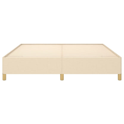 Struttura Letto a Rete a Molle Crema 160x200 cm in Tessuto