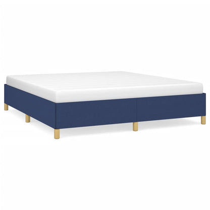 Struttura Letto a Rete a Molle Blu 160x200 cm in Tessuto