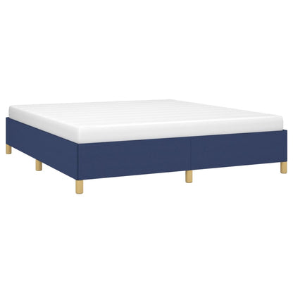Struttura Letto a Rete a Molle Blu 160x200 cm in Tessuto