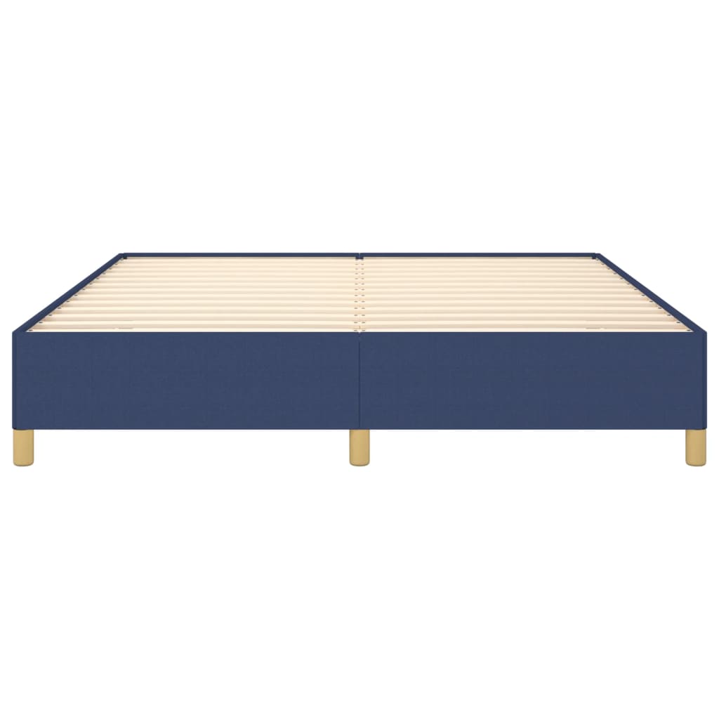 Struttura Letto a Rete a Molle Blu 160x200 cm in Tessuto