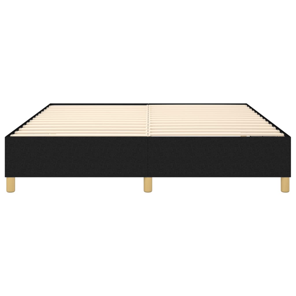 Struttura Letto a Rete a Molle Nero 180x200 cm in Tessuto