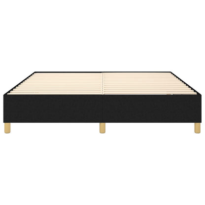 Struttura Letto a Rete a Molle Nero 180x200 cm in Tessuto