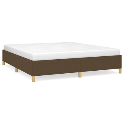 Struttura Letto a Rete a Molle Marrone Scuro 180x200 cm Tessuto